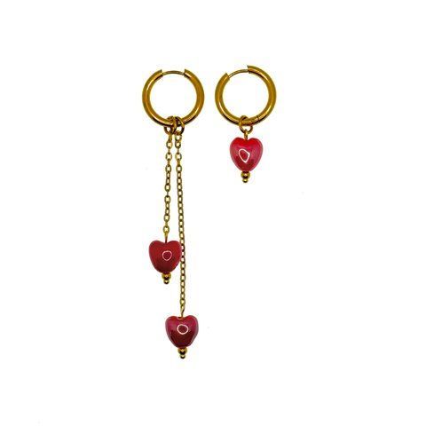MON AMOUR RED EARRINGS