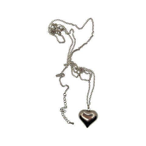 Heart on an adjustable chain, silver color