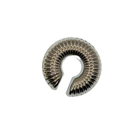 Ribbed silver cuff