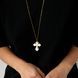 Ceramic cross pendant on a long chain
