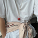 TOMATO pendant on a chain with gold-tone hardware