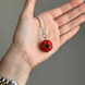 TOMATO pendant on a chain with silver-tone hardware