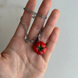 TOMATO pendant on a chain with silver-tone hardware