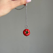 TOMATO pendant on a chain with silver-tone hardware