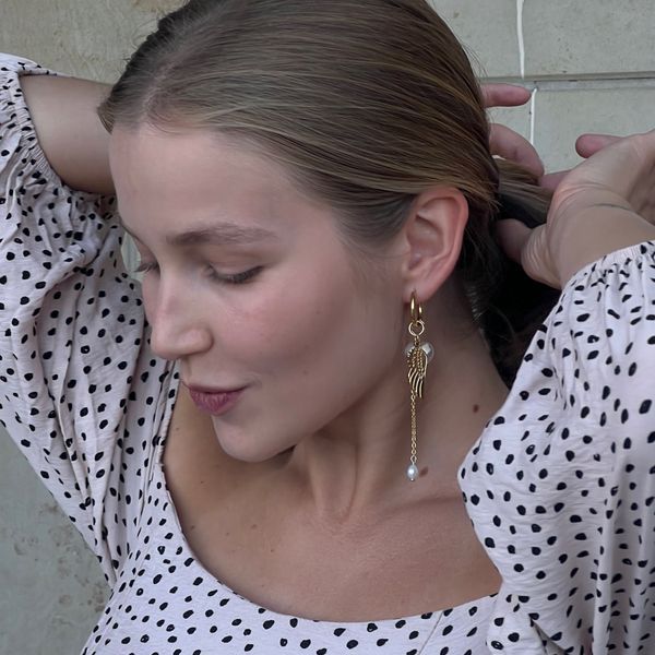 Designer earrings YANGOL gold color