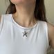 Pendant on a metal string, star, color-gold